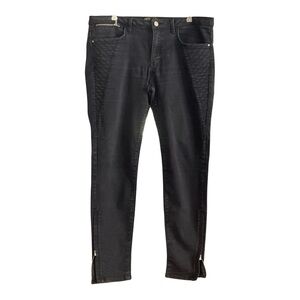 Zara Z1975 Black Denim Jeans with Ankle Zippers